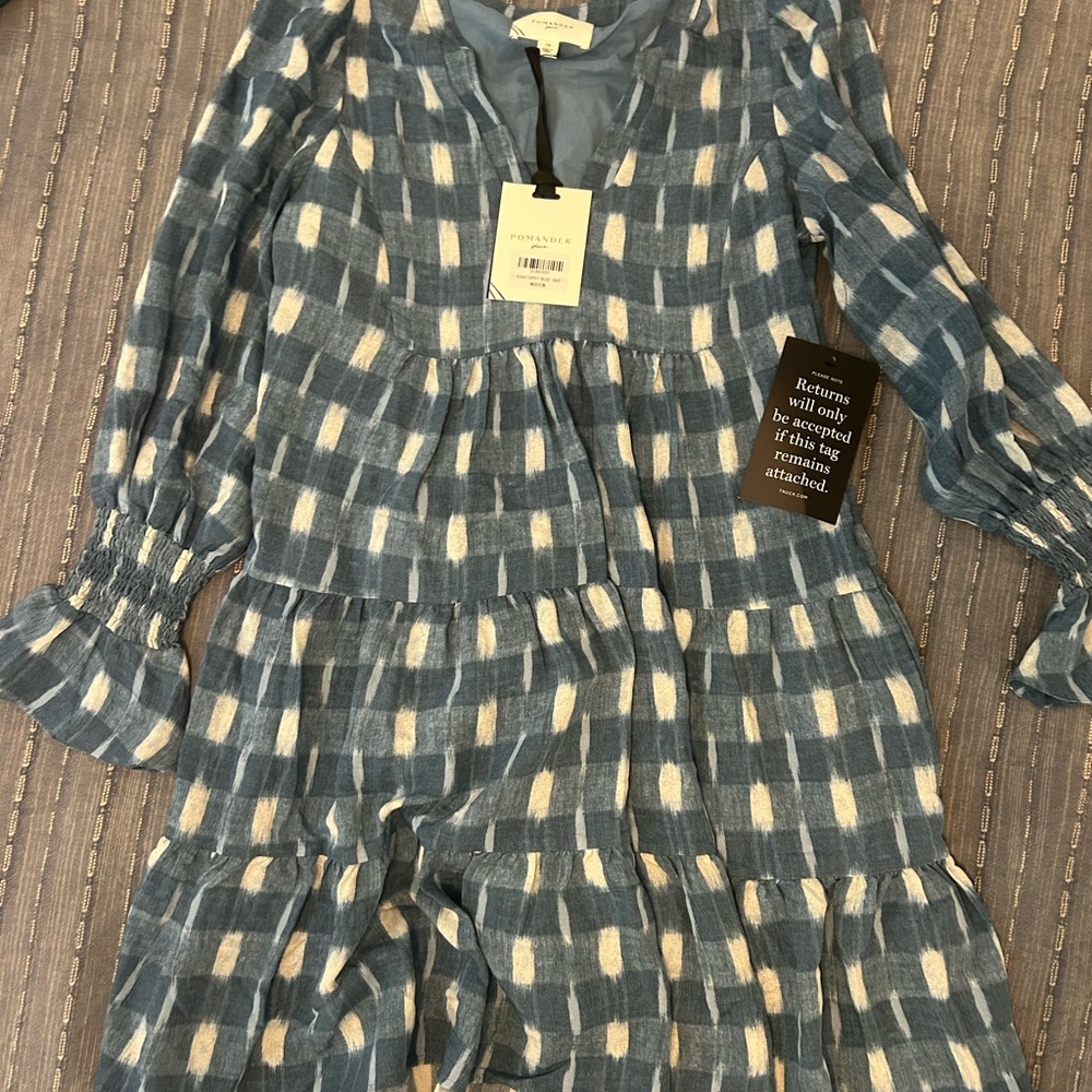 NWT Tuckernuck Pomander Blue and White Patterned Dress - Picture 3 of 5